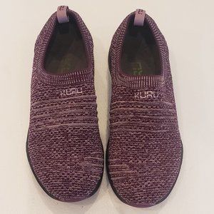 KURU Women's Slip-On Knit Sneakers in Plum
